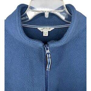 Orvis Classic Collection Men's XL Blue Full Zip Fleece Sweater Jacket‎